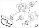 Genuine BMW Belt Tensioner V-Ribbed