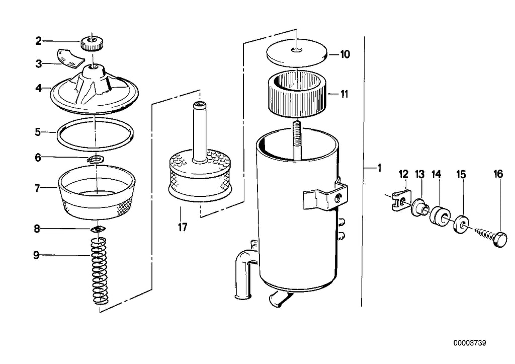 Genuine BMW Power Steering Oil Filter Cartridge 32411128167 V1 Parts NZ