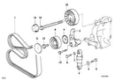 Genuine INA BMW Tensioner Deflection Pulley V-Ribbed Belt