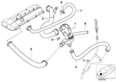 BMW Crankcase Vent Hose Breather Pipe Dipstick