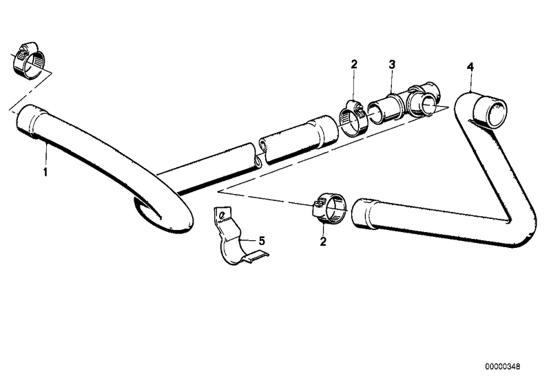 BMW Engine Coolant Radiator Water Hose