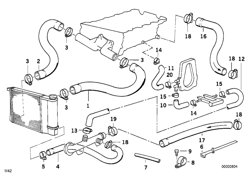 Genuine BMW Engine Coolant Water Hose