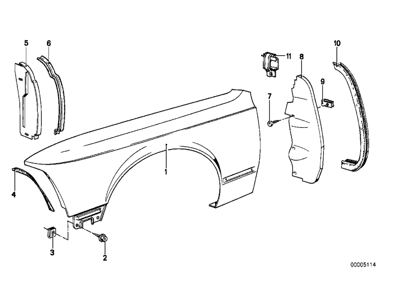 BMW Front Panel Seal Rubber