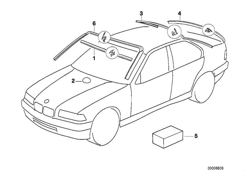 BMW Windscreen Seal Rubber Upper