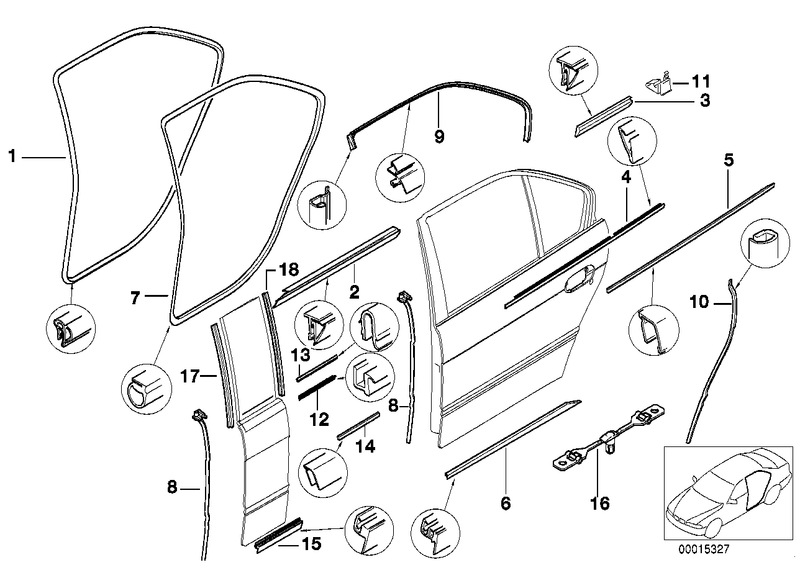 BMW Chest Weather Strip