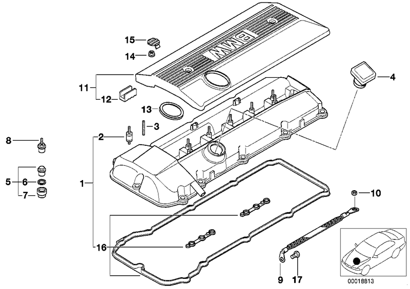 BMW Gasket Set Cylinder Head Cover