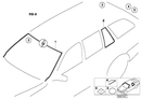 BMW Rear Window Seal Rubber Upper