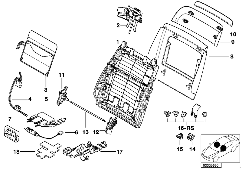 BMW Head Rest Support Electrical Motor