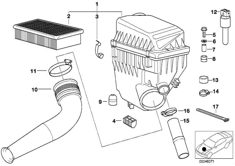 BMW Intake Silencer Suction Tube