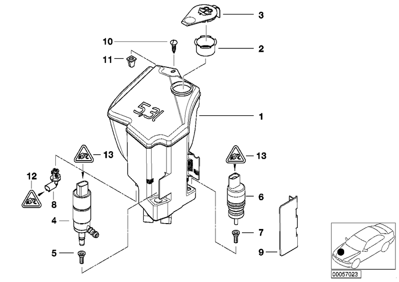 BMW Headlight Cleaning System Retrofit Kit