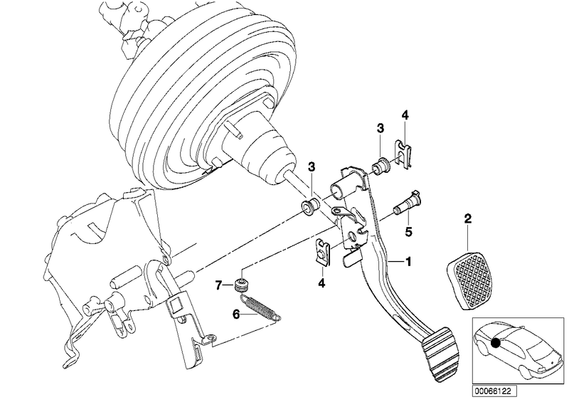 Genuine BMW Brake Pedal Return Spring