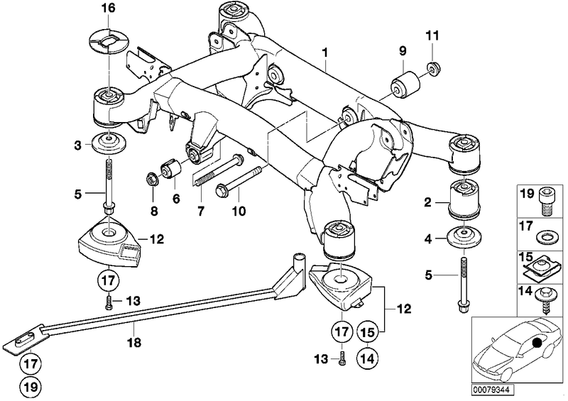 BMW Cover Right Rear Axle Carrier