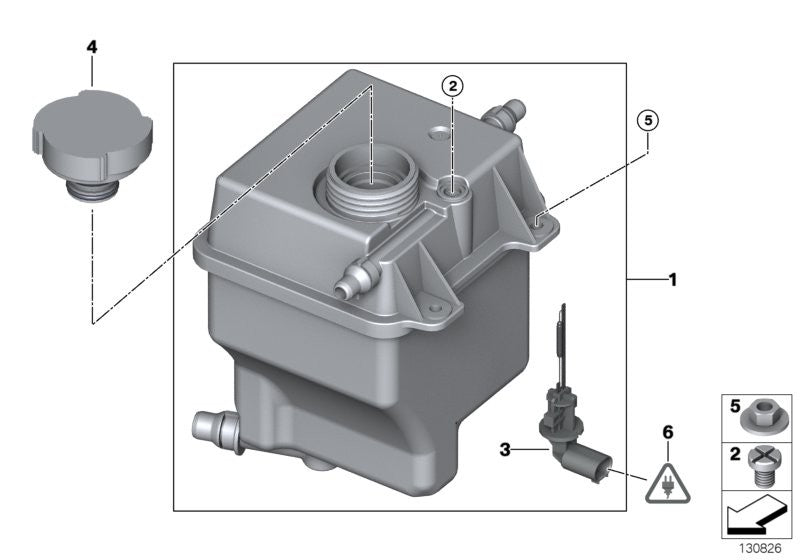 BMW Engine Radiator Coolant Water Expansion Tank Cap