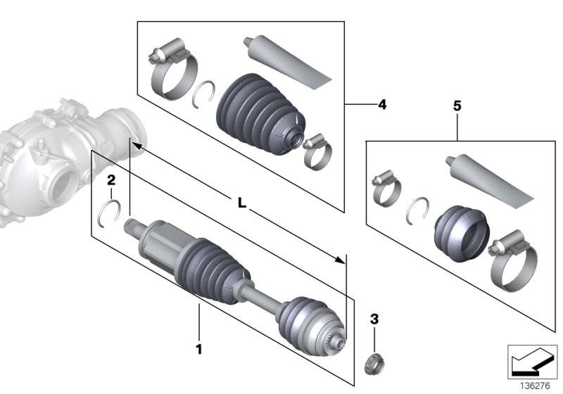 Audi BMW VW CV Joint Bellow Drive Shaft Boot Set