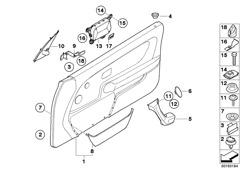 BMW Mini Door Card Nut Clip