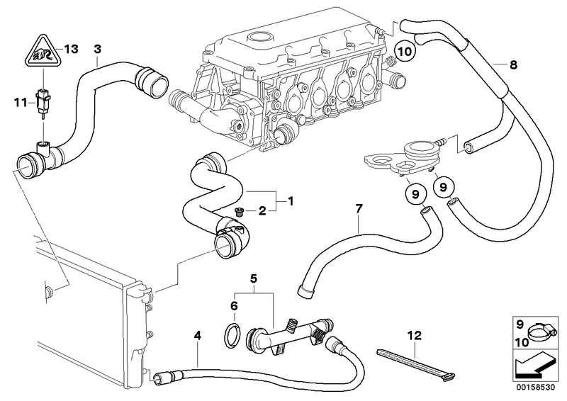 BMW Engine Coolant Radiator Hose