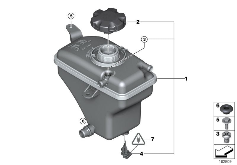 BMW Engine Radiator Coolant Water Expansion Tank Cap