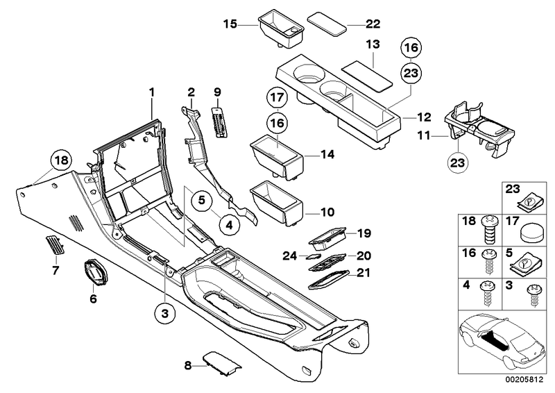 BMW Storing Partition Rear