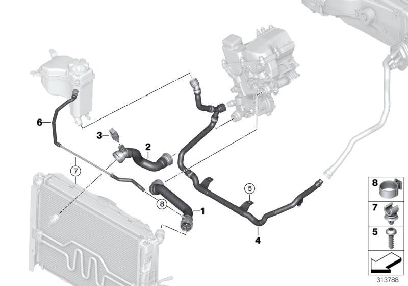 BMW Engine Coolant Radiator Hose