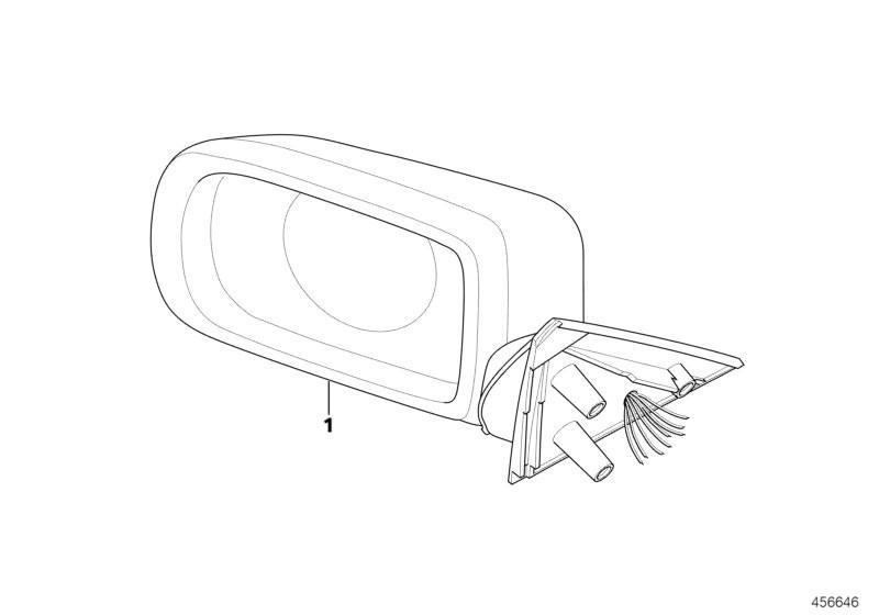 BMW Outside Mirror Heated No Glass