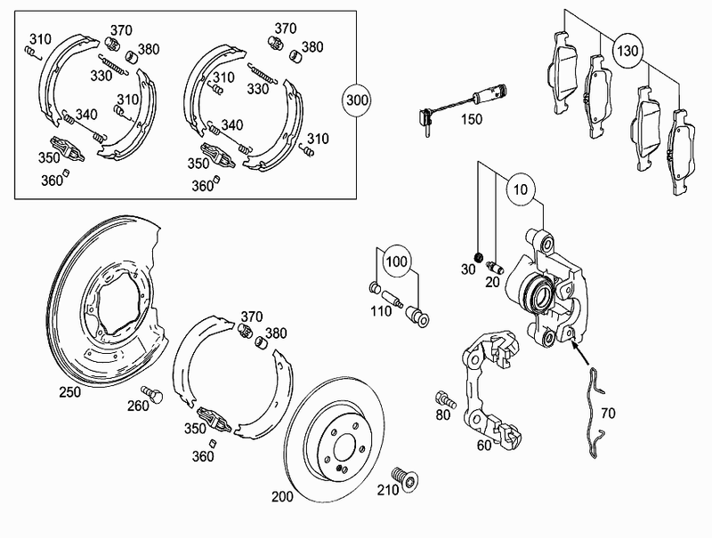 Mercedes-Benz Brake Pad Set Rear