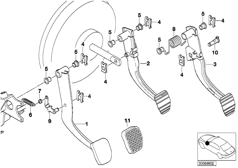 BMW Brake Pedal Retaining Spring
