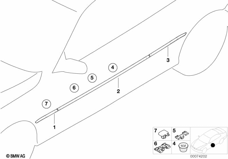 BMW Moulding Fender Front