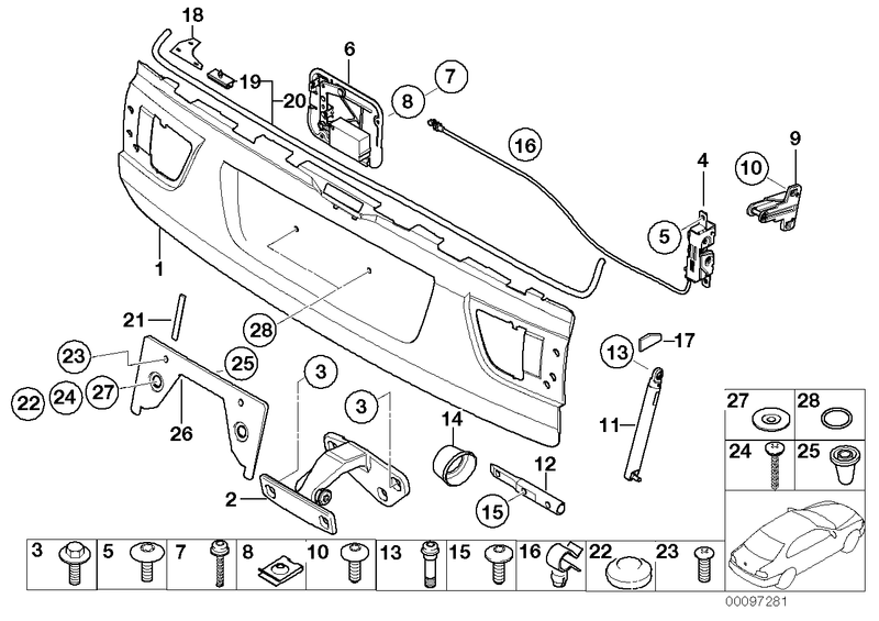 BMW Striker Trunk Boot Lid
