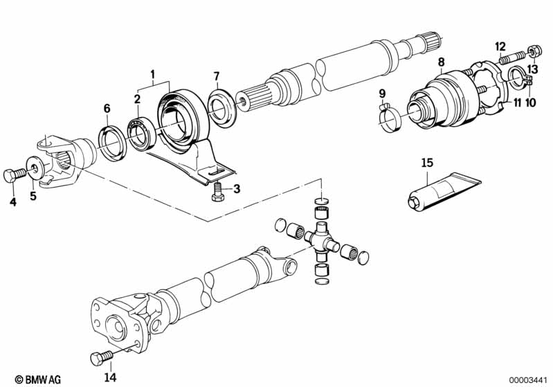 BMW Drive Shaft Centre Mount Support with Bearing