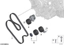 BMW Engine Deflection Guide Pulley V-Ribbed Belt