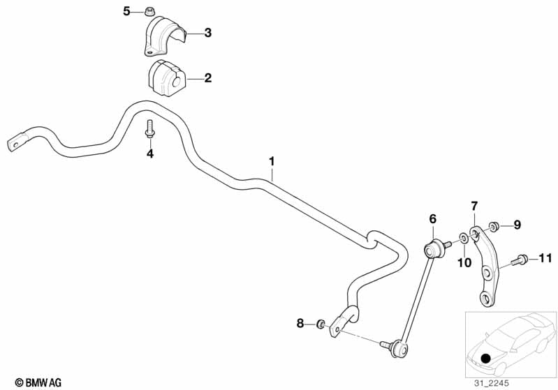 BMW Stabiliser Rubber Mounting