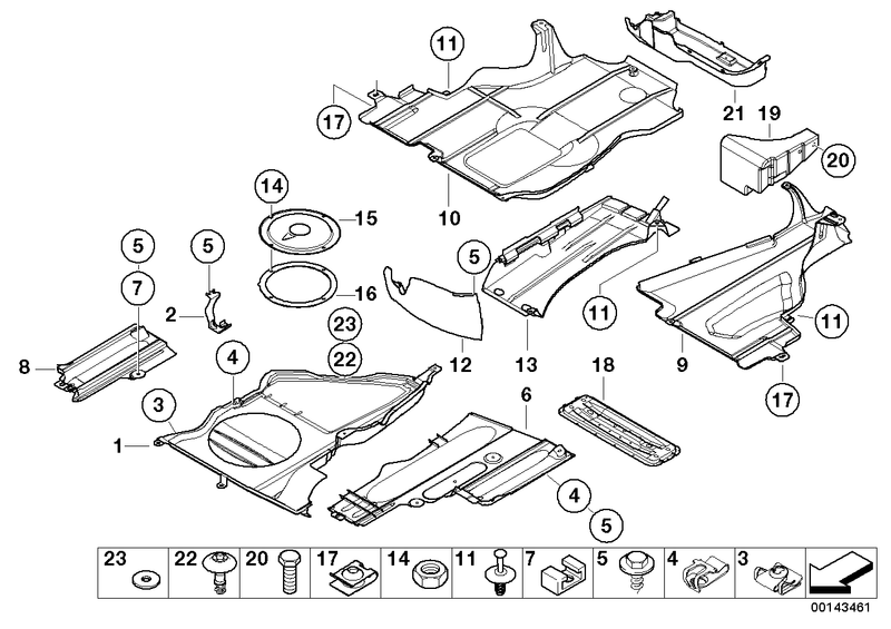 BMW Right Engine Support Trim Panel