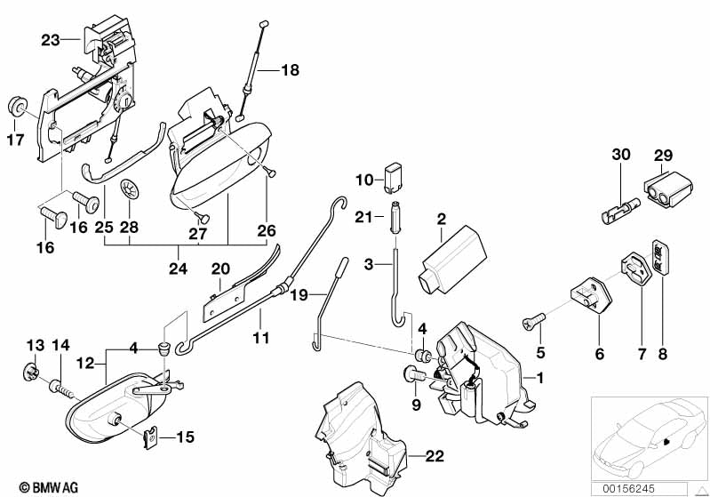 BMW Door Lock with Code Left