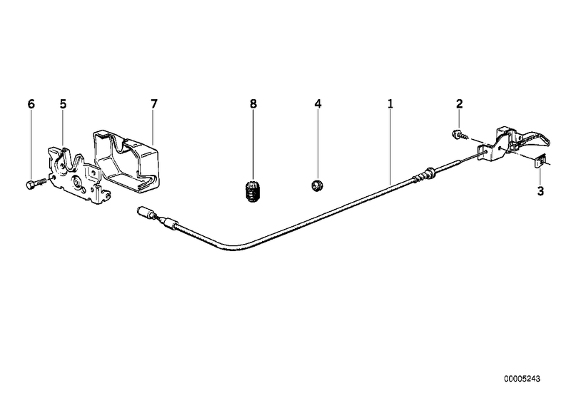 BMW Engine Bonnet Hood Release Cable