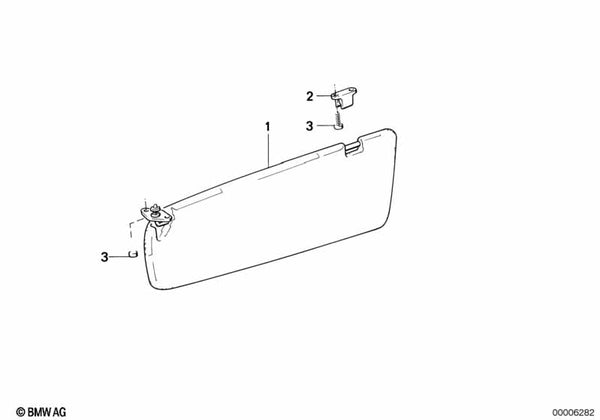 BMW Sun Visor with Mirror Covering Left