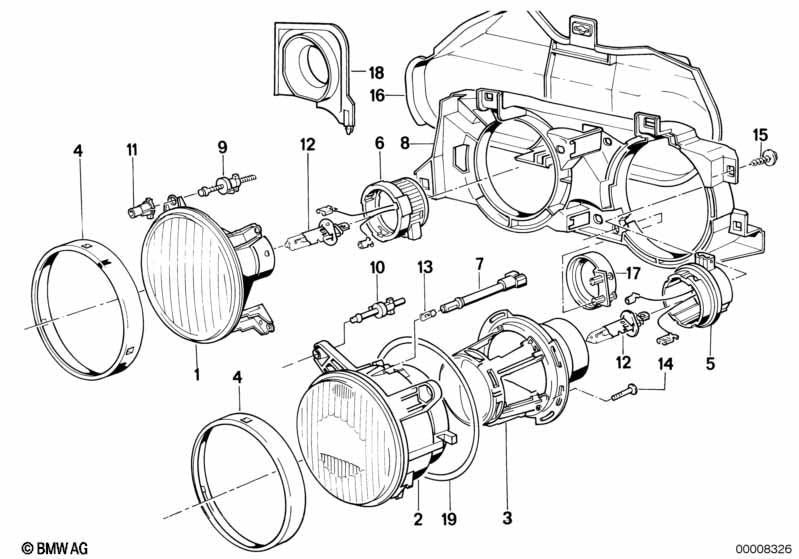 BMW Headlight Adjusting Screw