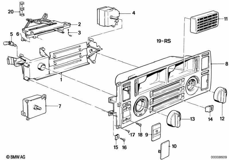 BMW Repair Set Heater Control Flaps