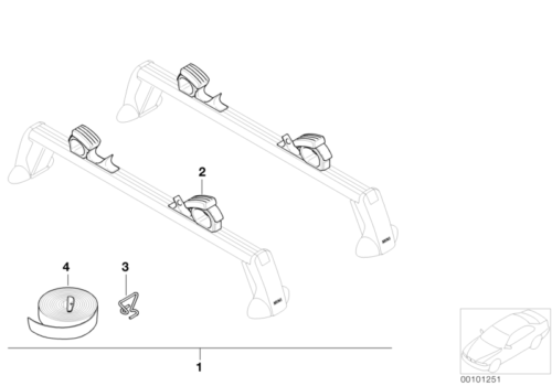 BMW and MINI Surfboard Rack Ties