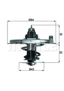 BMW Engine Coolant Water Thermostat and Seal