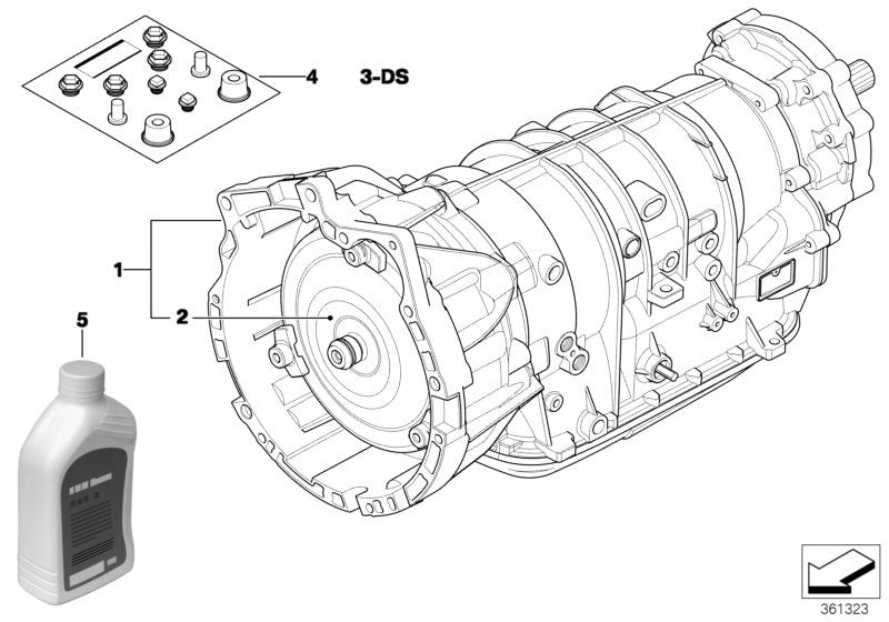 Genuine BMW Automatic Transmission 6 Speed with Hydraulic Torque Converter X3 E46