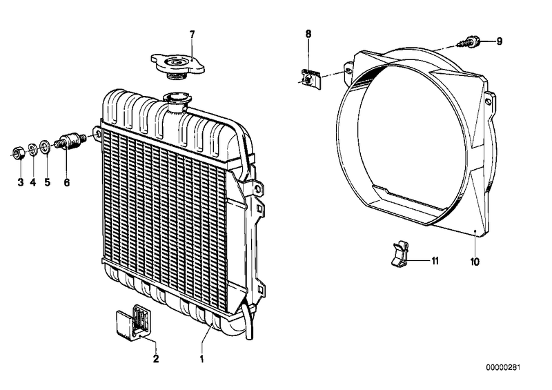 BMW Radiator Fan Shroud