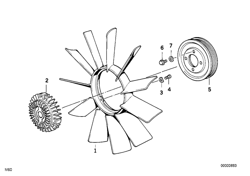 BMW Engine Coolant Water Pump Pulley Kit