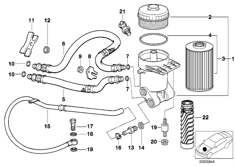 Genuine BMW Oil Filter Housing