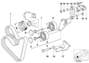 BMW Engine Tensioner Pulley V-Ribbed Belt