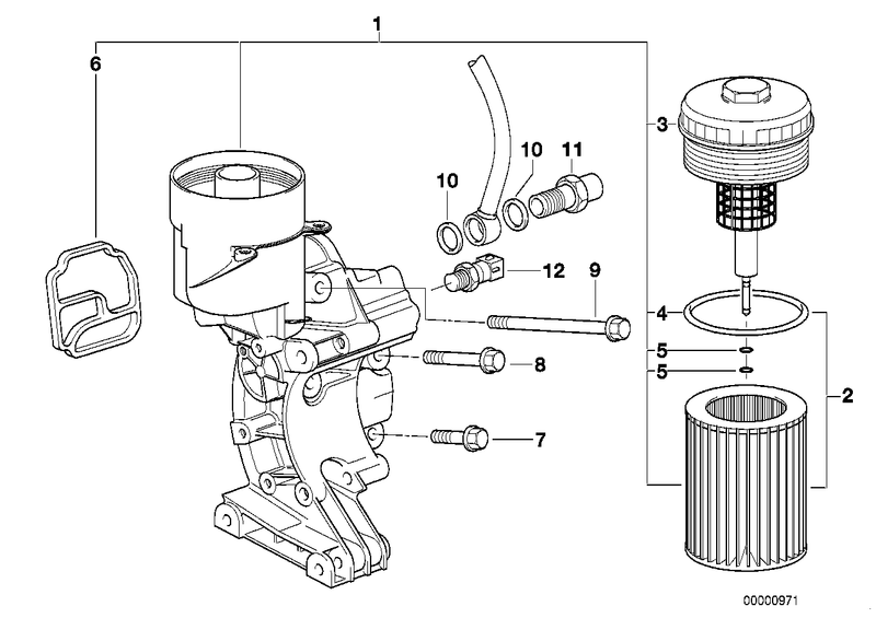 BMW Engine Oil Filter Housing Cover