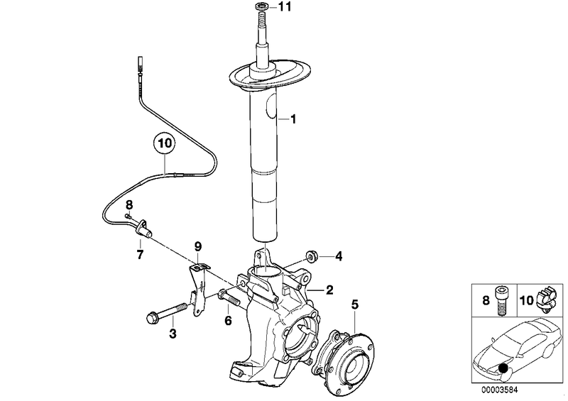 BMW ABS Wheel Speed Sensor