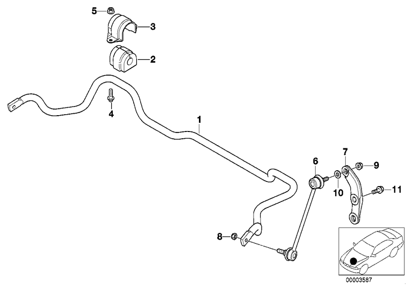 BMW Front Sway Bar Support Link