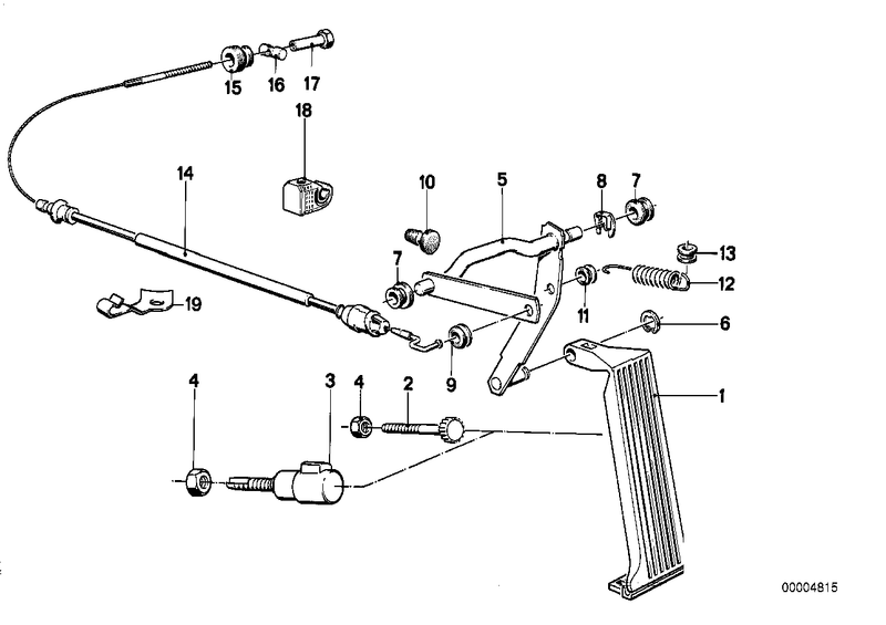 BMW Accelerator Pedal Tension Spring