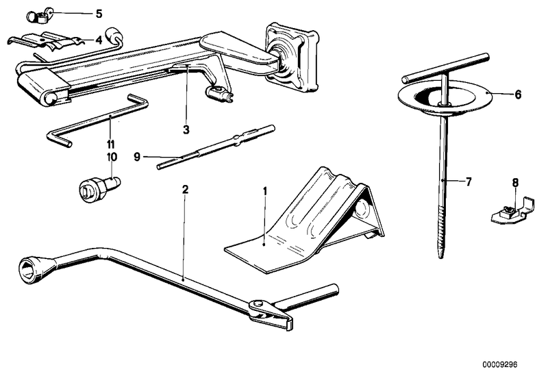 BMW Spare Tyre Changing Tool Kit Holder