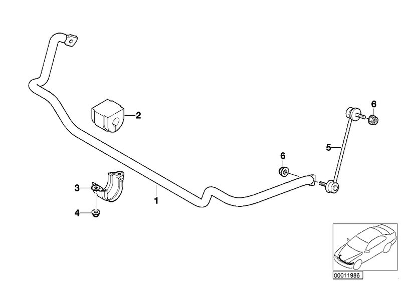 Genuine Lemforder BMW Sway Bar Link Stabiliser Front